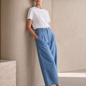 Classic Blue Denim Wideleg Bottoms