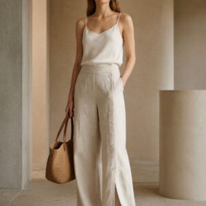 Imported Olive Wide Leg Bottoms