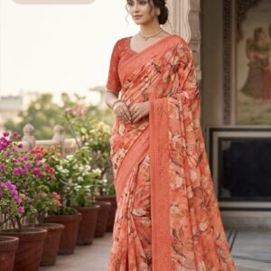 Premium Floral Printed Saree