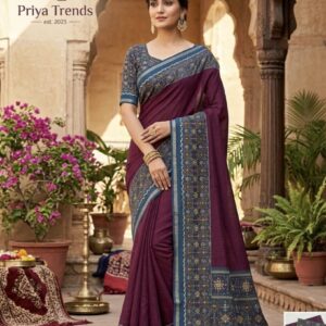Elegant Vine Printed Saree
