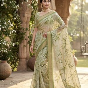Royal Leaf Printed Saree
