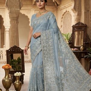 Lavender Mist Designer Party Wear Saree
