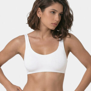 Enamor Low Impact Women's Cotton Everyday Sports Bra - All Day Comfort, Non Padded, Wirefree, High Coverage - SB06 (White)