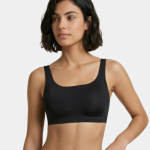 Enamor Bamboo Cotton IB06, Women's Pop-on Bra - 3X Softer, 4X more Absorbent & Antimicrobial, Non-Padded, Wirefree, High Coverage (Black)