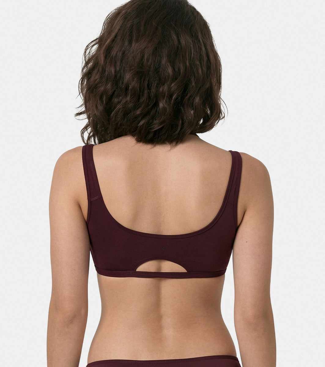 Enamor Low Impact Women's Cotton Everyday Sports Bra - All Day Comfort, Non Padded, Wirefree, High Coverage - SB06 (Grapewine) - Image 7