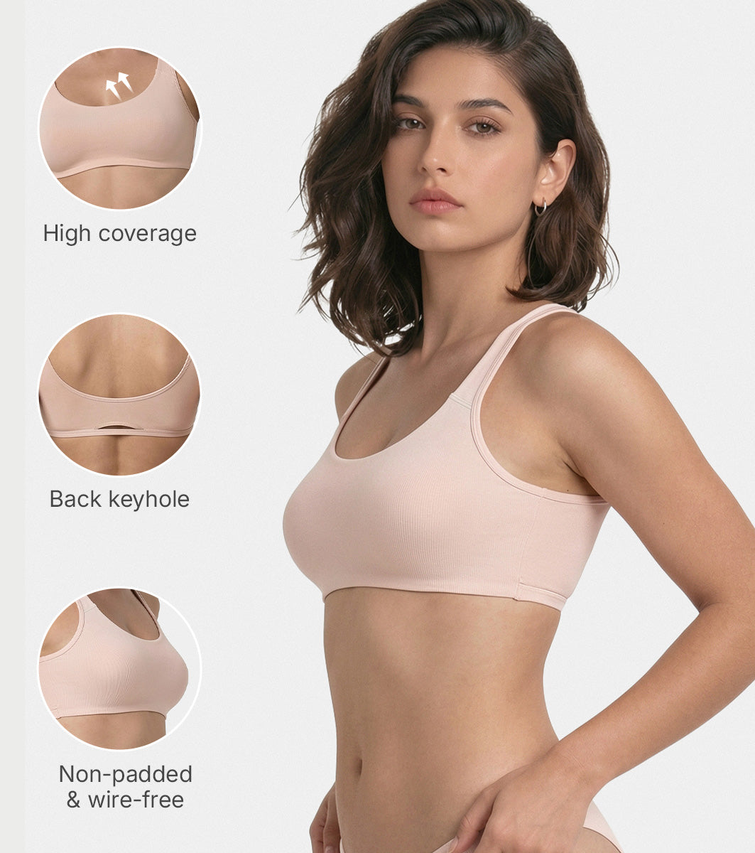 Enamor Low Impact Women's Cotton Everyday Sports Bra - All Day Comfort, Non Padded, Wirefree, High Coverage - SB06 (Pearl) - Image 5